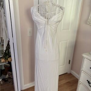 Michelle Jonas Strapless White Dress